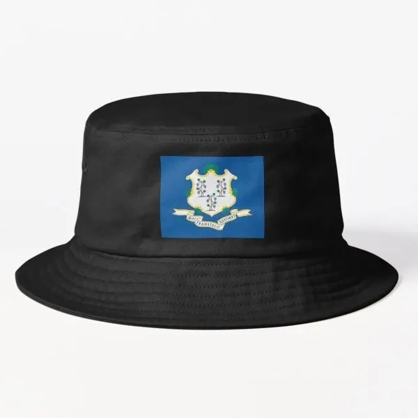 

State Flag Of Connecticut Bucket Hat Bucket Hat Cheapu Solid Color Fishermen Hip Hop Black Fashion Mens Caps Fish Boys Women