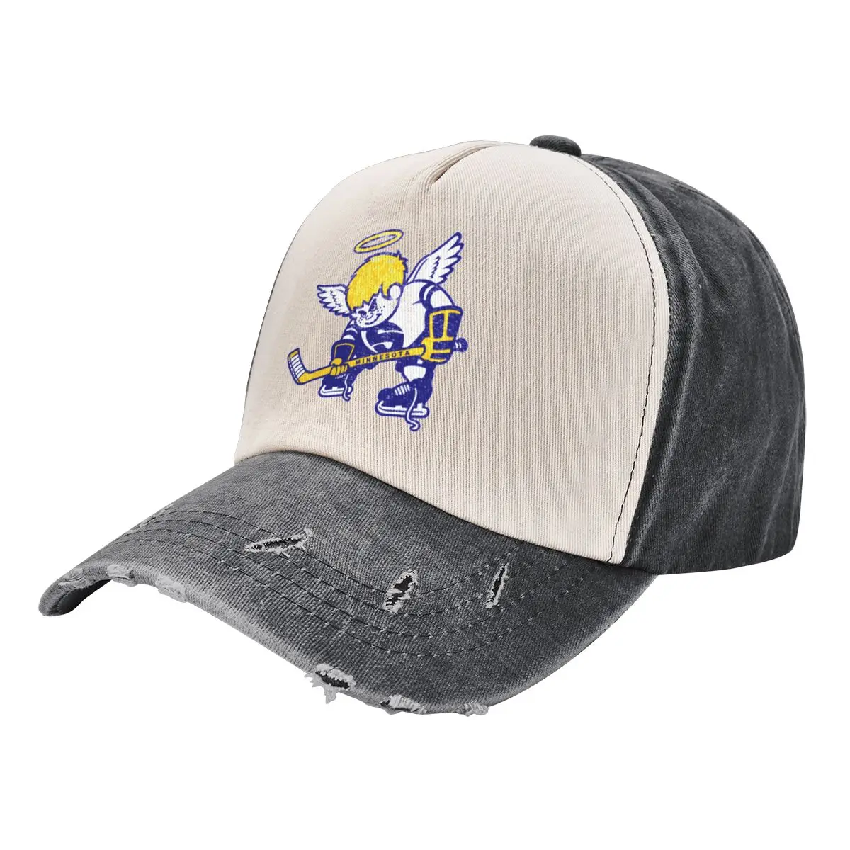 

Minnesota Fighting Saints Apparel Hockey Vintage Distressed MN Roster Baseball Cap fashionable Anime Hats Man Women's