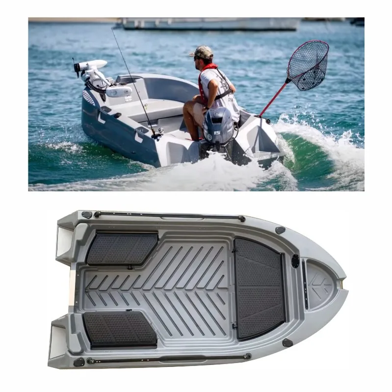 

New 2024 10ft 3.05m 3M 3 People Lure Boat with Electric Motor Fishing Motorised Kayak Rotomolded Plastic Skiff