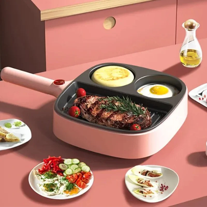 Electric Egg and Steak Fryer The Ultimate Breakfast Machine Steak Egg Pan  Non-stick Pan Holes Cooking Egg Ham Pans Pancak Maker