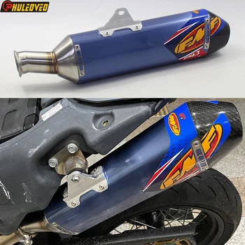 Customized for GASGAS SM700 ES700 2022-2023 Motorcycle Slip-on Exhaust Mid Link Pipe Escape Moto Muffler Can Carbon Fiber Tip