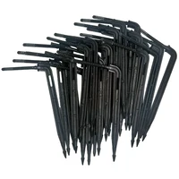 Greenhouse Garden 50PCS Bend Drip Arrow Dripper Micro Drip Irrigation Kit Emitter fit 3/5mm Hose Watering Saving Dripper Flowers 2