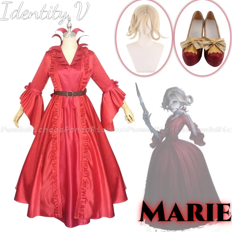 

Marie Anime Game Identity V Cosplay Costume Clothes Wig Shoes Uniform Cosplay Blood Queen Halloween Party Beheaded Queen Woman