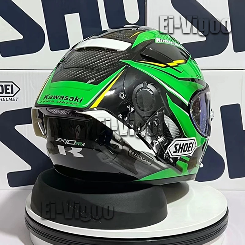 Casco de de cara completa, protector de X14, ZX-10RR verde, y carreras - AliExpress