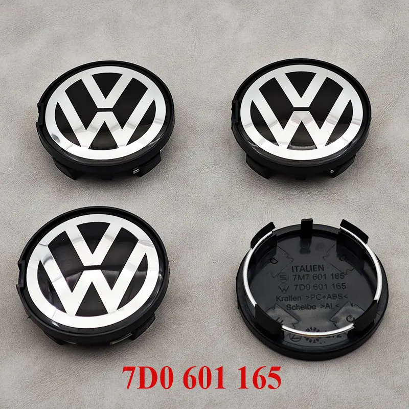 Wheel Hub Covers Wheel Hub Caps 4pcs 62mm 63mm Car Wheel Center Caps Cover Rim Hub Caps Emblem Badge For VW Volkswagen Passat 7D0601165 Replacement Accessories