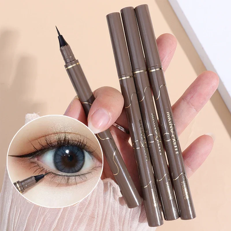 Matte Waterproof Long Lasting Liquid Eyeliner Pencil Quick Drying Smooth Easy To Wear Black Brown Eye Liner Pen Makeup Comestics yanqina 12pcs set makeup lasting 36h liquid eyeliner pencil waterproof black easy wear eye liner pen cosmetic tool wholesale