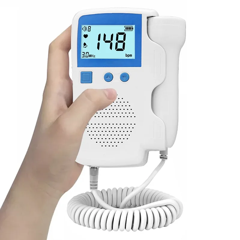 Ultrasonic Doppler Fetal Heart Rate Monitor Home Stethoscope USB Rechargeable | Красота и здоровье