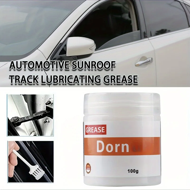 Car lubricant 100g automotive grease for sunroof tracks hinges window seals maintenance noise reduction smooth operations