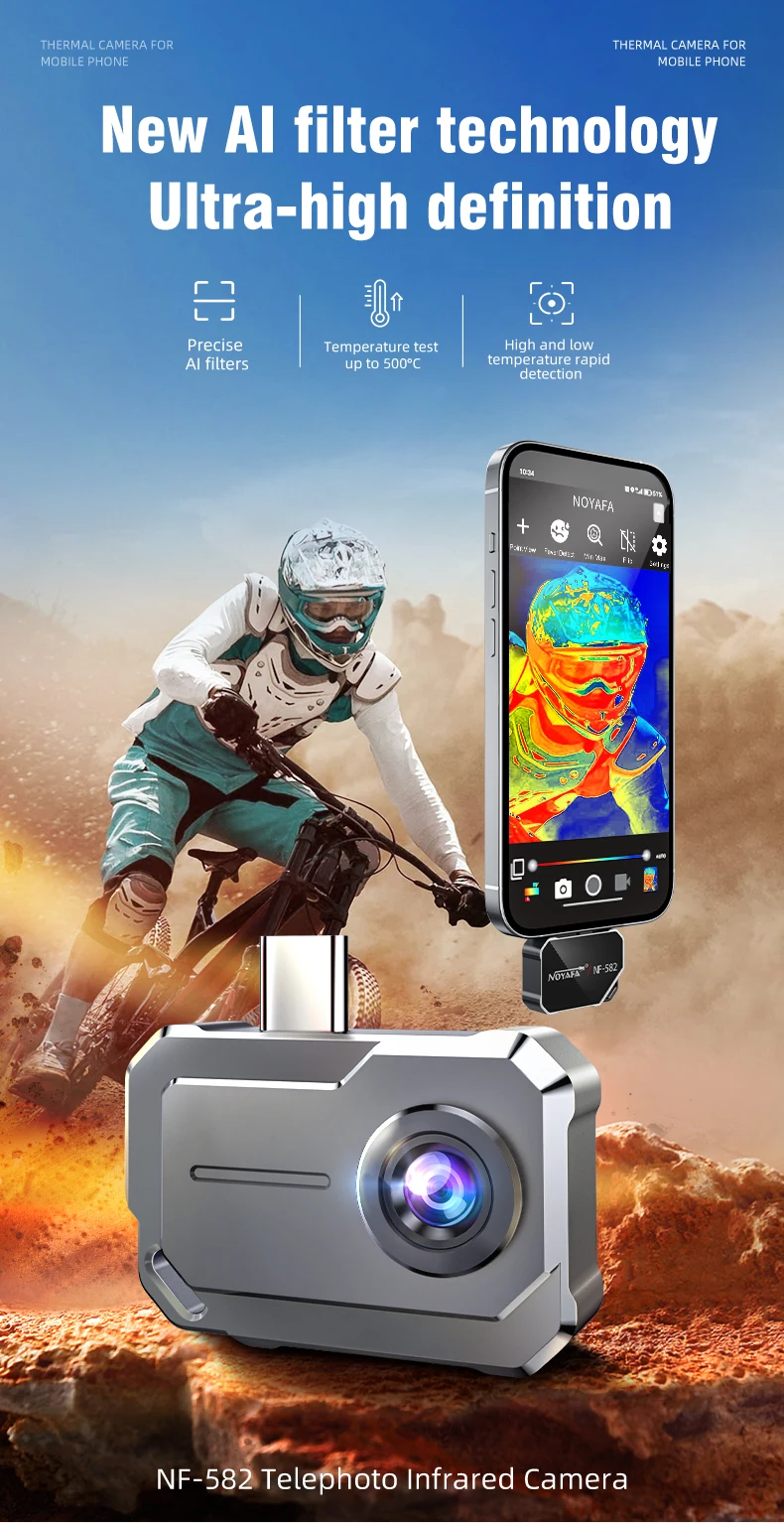 NOYAFA Thermal Imaging Camera 80x62 IR Infrared Thermal Imager -20℃~550℃ Thermal