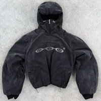 Y2K American New Fashion Letters Embroidered Printed Sweater Hoodies Female Gothic Vintage Hip-hop Punk Popular Casual Hoodies 2