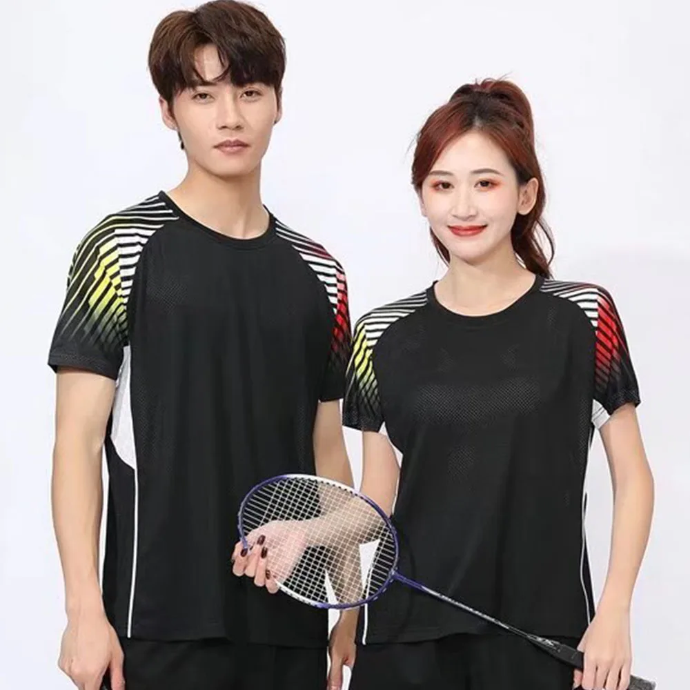 Match Training Tennis T-shirt for Women Men Boys Girls Summer Sportswear Short Sleeve Table Tennis Badminton Shirt Uniform
