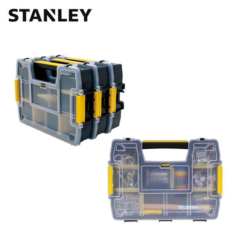 STANLEY STST14021-23/STST14022-23 malý úložný skříňka malý plastový úložný skříňka průhledná součástky skříňka  domácí plastový nářadí skříňka