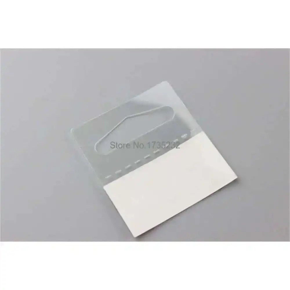 Bulk Hang Tabs Slotted Self-adhesive Merchandise Package Box Bag Pet Pvc Hangers Peghook Plastic Display Reinforced Tag