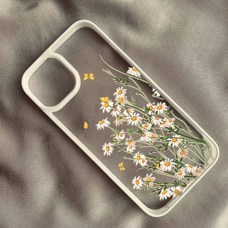 Butterfly Lavender Higan Flower Shockproof Clear Phone Case