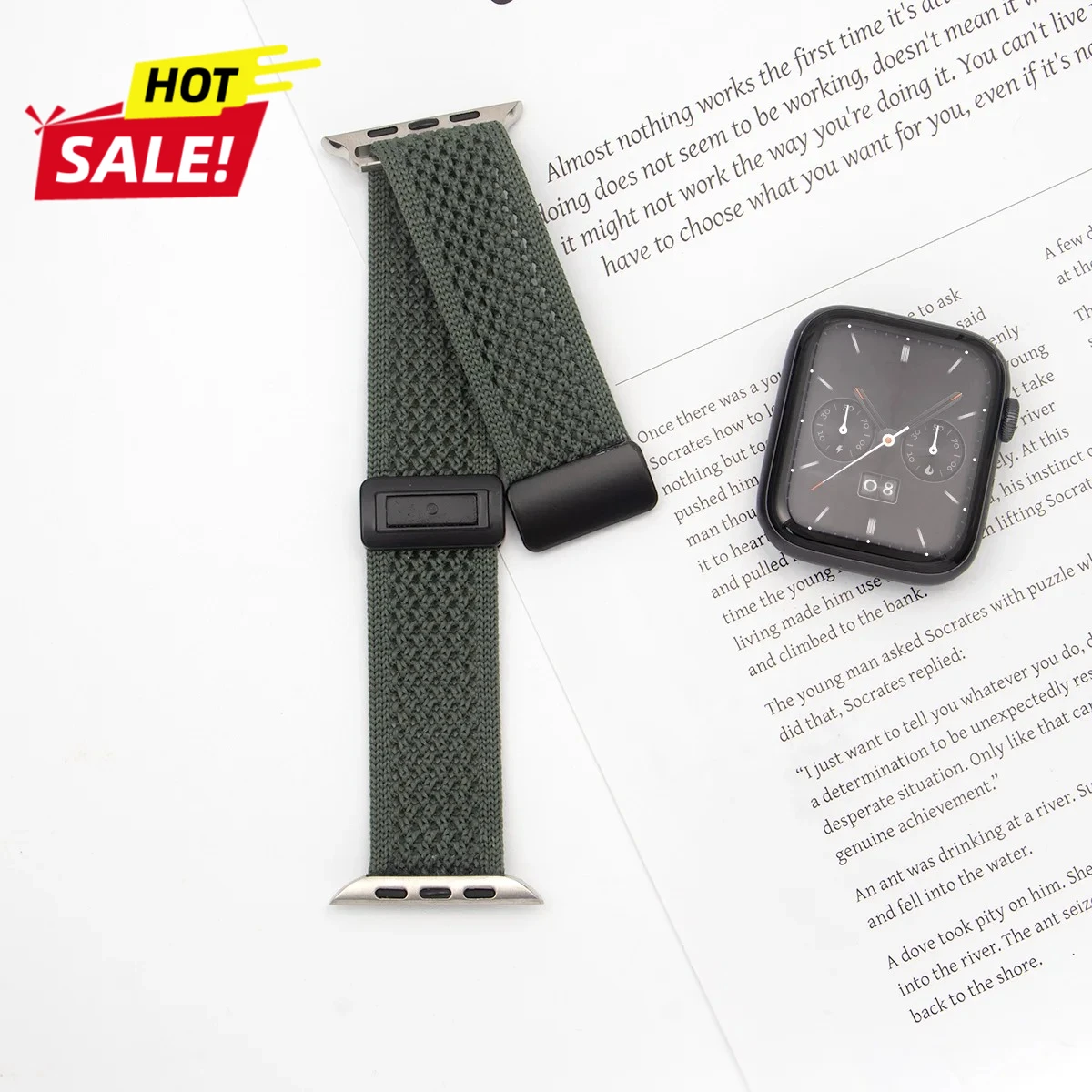Breathable Braided Nylon Magnetic Watch Strap