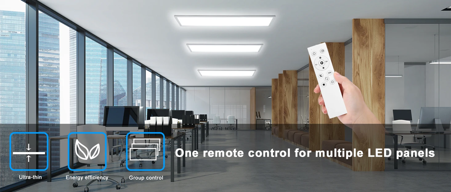 2PCS 30 W LED Ceiling Lights, 100×25 cm Flat Panels, 3300LM Dimmable, 3000–6500K S7becd0276d4048cb8e681f6a9f58ac0c3