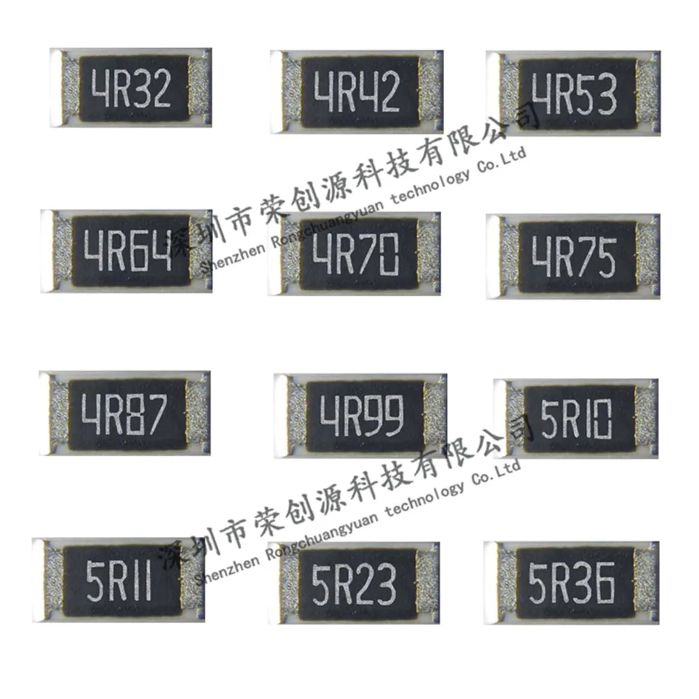 100pcs/lot 0805 smd Chip Resistor 1% 4R32 4R42 4R53 4R64 4R70 4R75 4R87 4R99 5R10 5R11 5R23 5R36 2.0*1.2mm 1/8W
