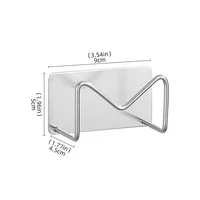 1 Pcs Stainless Steel Sink Sponges Holder Kitchen Self Adhesive Drain Drying Shelf Kitchen Accessories Storage Holder Wall Hooks 2