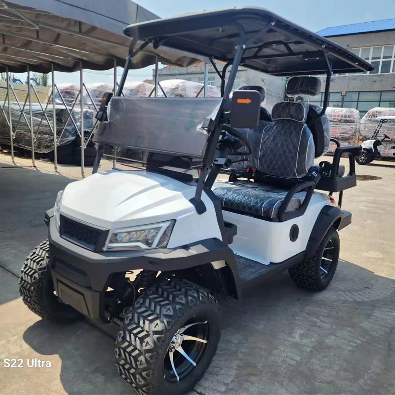 New Gas Power Golf Buggies 2 4 6 seater 300CC 350CC Lifted Off Road Hunting Black Golf Cart