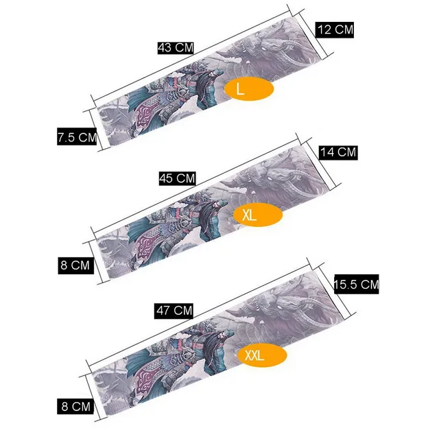 2Pcs Sun UV Protective Arm Sleeves For Men Women Cycling Fishing Tattoo sleeves Cooling Sport cuff Summer Arm Cover Warmers 3