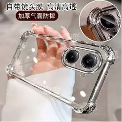 Luxury Airbag Transparent Electroplating TPU Shockproof Bumper Case for Redmi Turbo 4 (Silver)