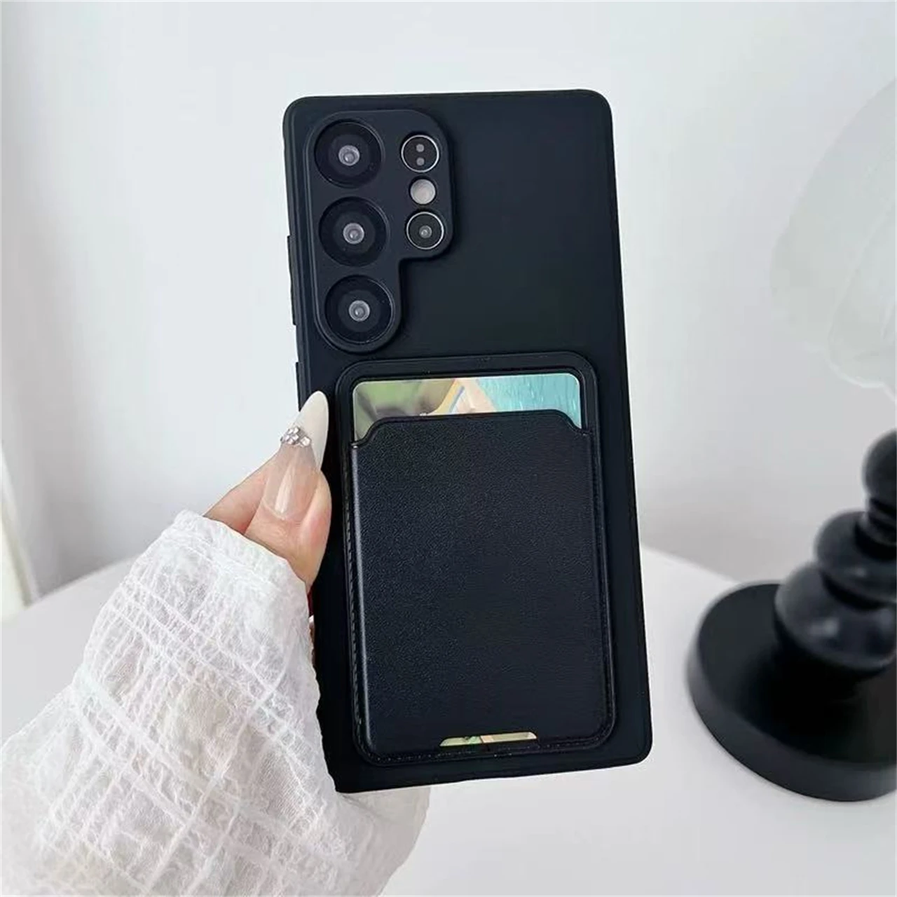 Candy Color Wallet Card Holder Phone Case - TPU Silicone Cover