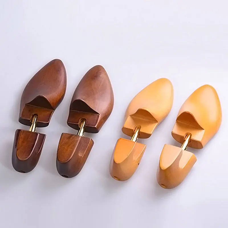FamtiYard Superba Wood Shoe Trees New Twin Tube Wooden Shoes Tree Stretcher Shaper Keeper 2PCS