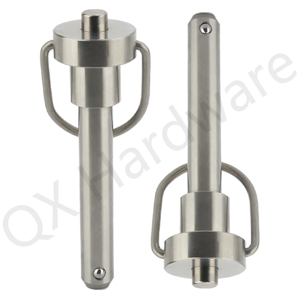 QX112 팩토리 아울렛 스테인레스 스틸 퀵 릴리스 핀 길이 10  100mm 찾기 용 링 핸들이있는 고품질 볼 잠금 핀