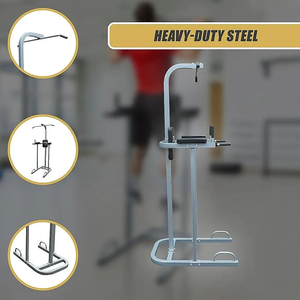 Power Tower Dip Chin Push Up Home Gym MultiStation