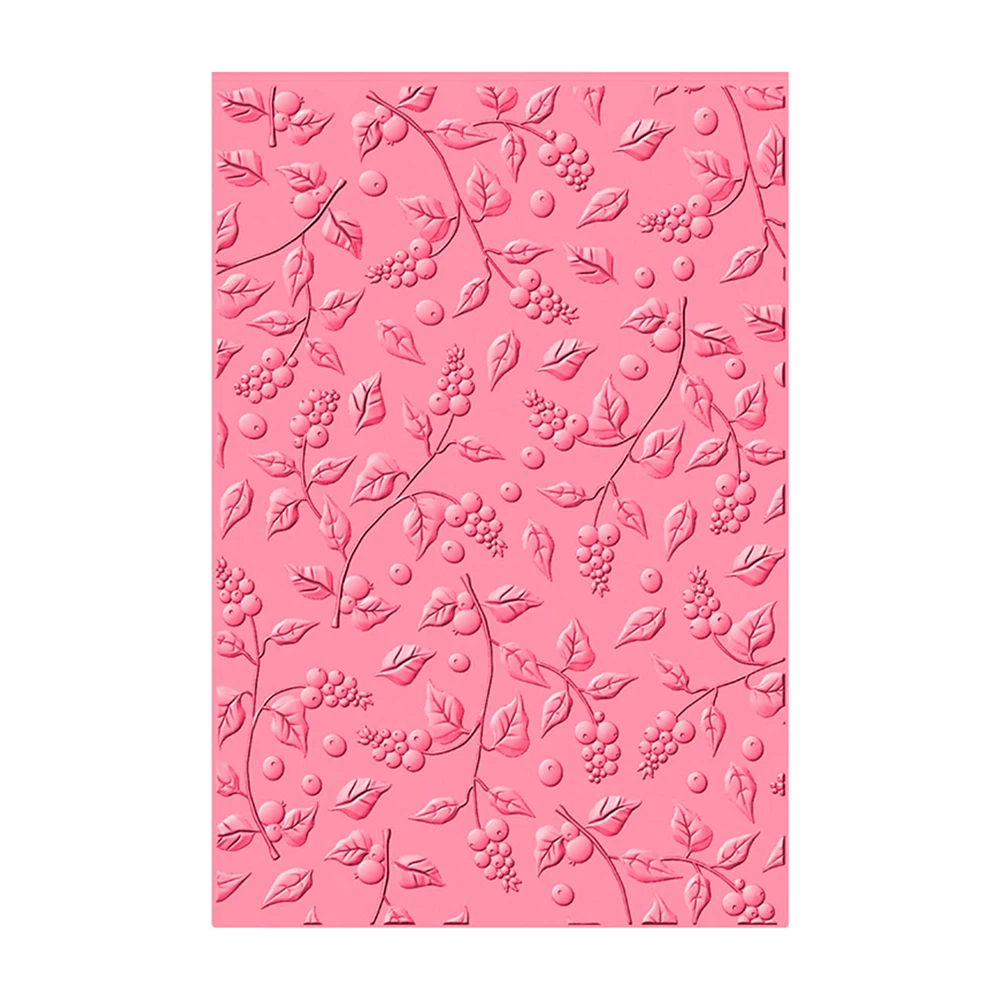 Snowberry Leaf DIY 스크랩북 카드 제작 프로세스용 3D 그라데이션 엠보싱 폴더 배경, 텍스처 디테일 추가 2024, 신상