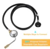 6 Feet Propane Adapter Hose + Gas Regulator 1lb to 20lb Converter fits Blackstone 17" 22" Tabletop Griddle Blue Rhino Pit Boss 2