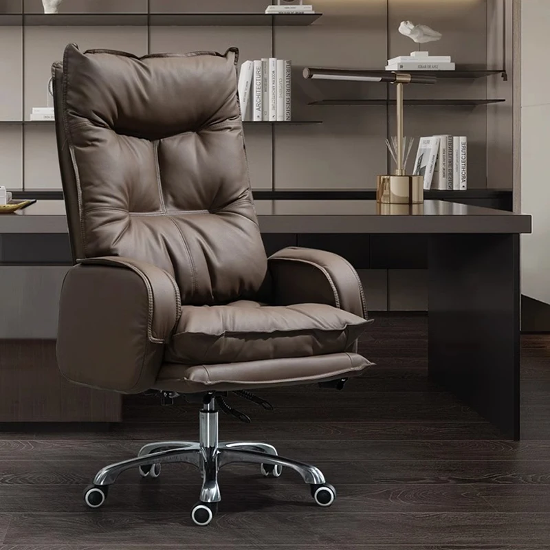 Relax Leather Office Chairs Metal Computer Ergonomic Executive Office Chairsdining Nordic Sillas De Escritorio Bureau Furnitures