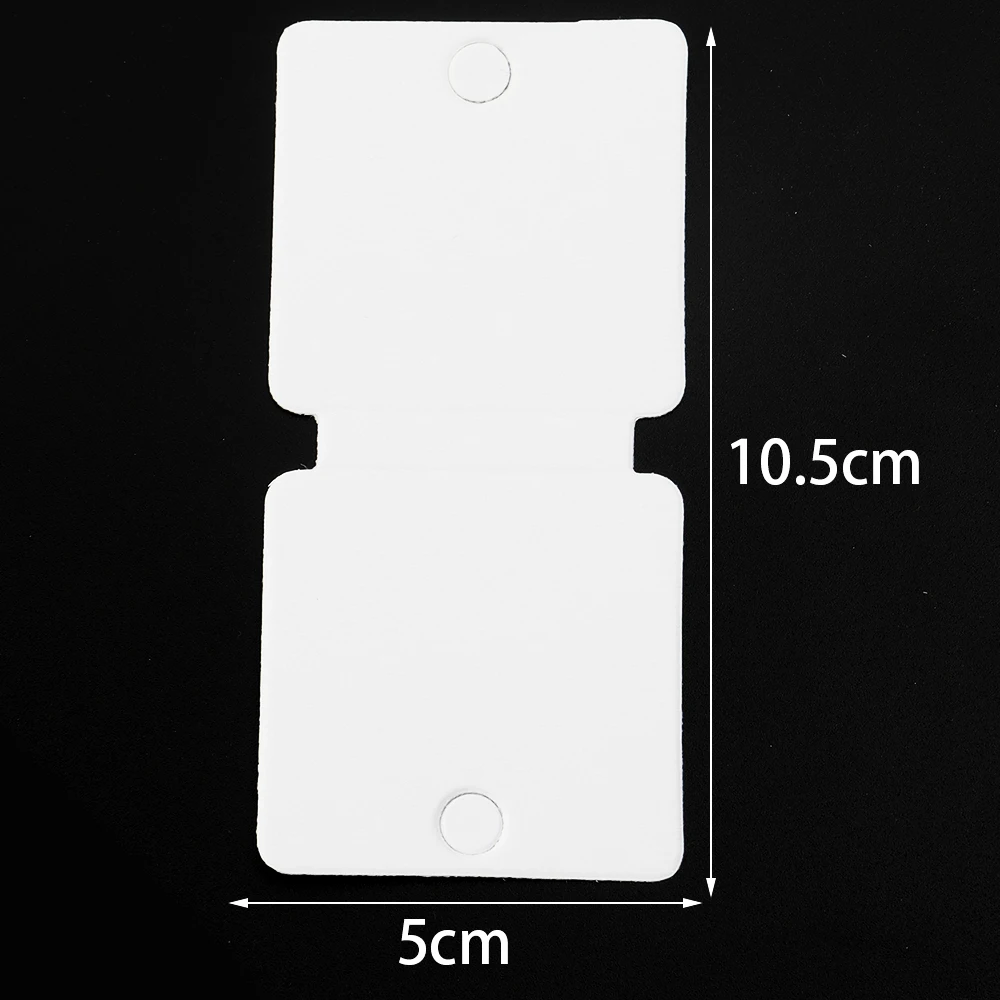 50 teile/los weiße Papier karte Ohrring karten Halskette Anhänger Armband faltbare Display-Karte für DIY Schmuck Verpackung liefert – Detail 6