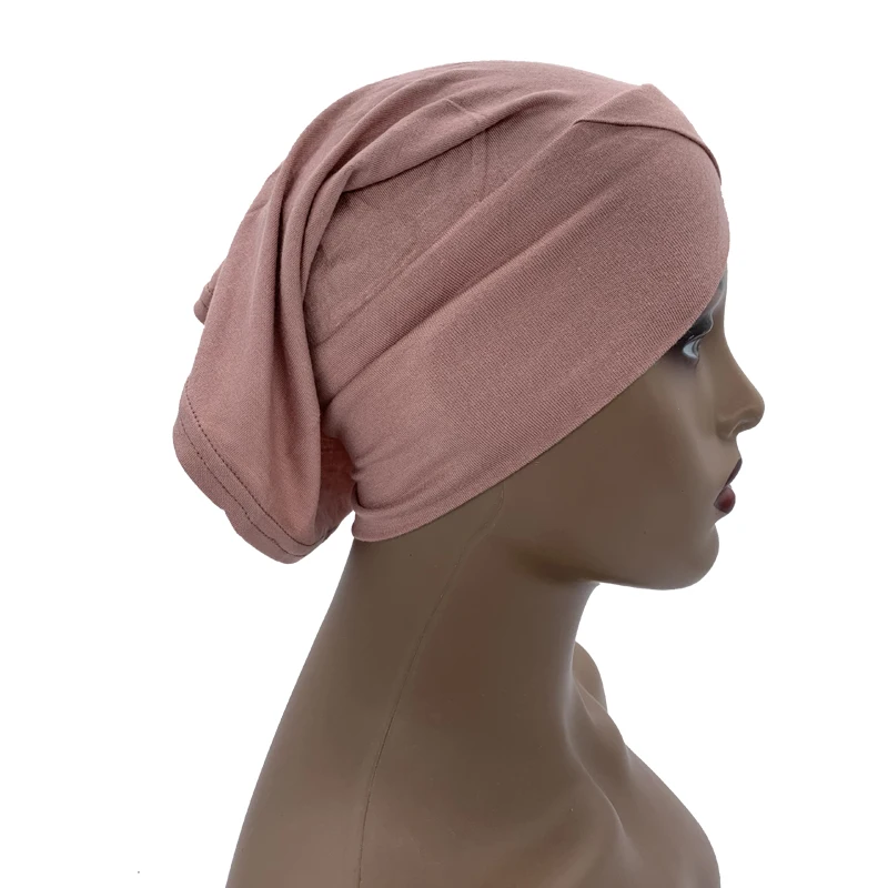 Women cotton under scarf cap turban Femme Musulman Hijab cap Female headscarf bonnet Muslim inner Hijabs