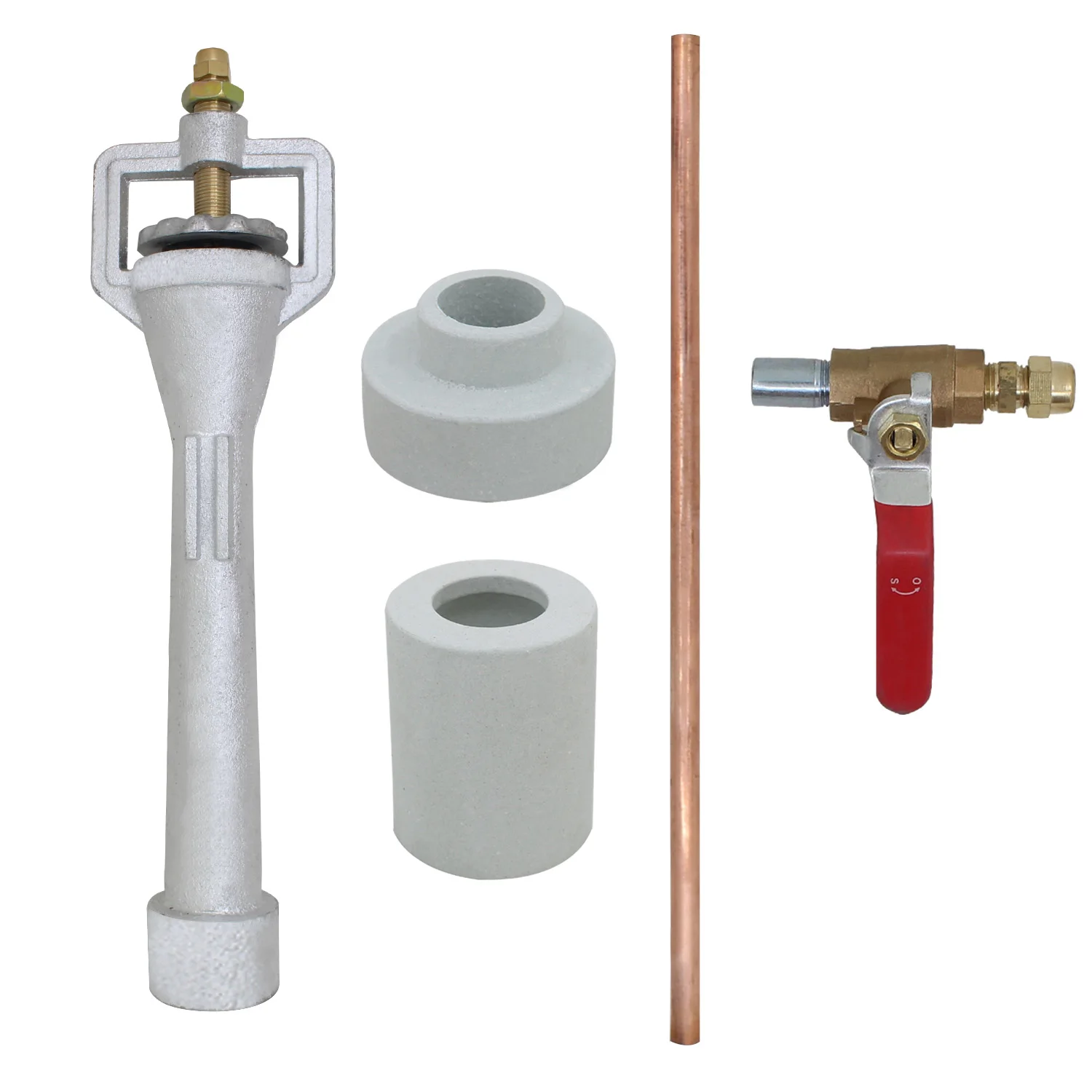 Gas burner kit venturi burner head casting iron with brass pipe