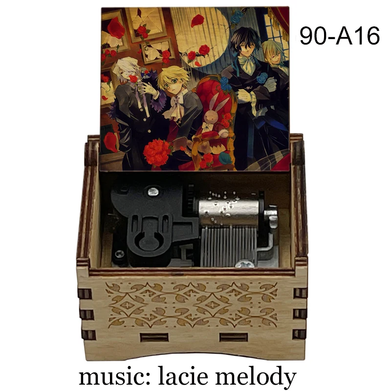 Music Box Carousel Music Box Wooden Lacie Melody Every Time You Kiss Me wind up Music Box for girlfriend girls kids wife Christmas Birthday new year Gift