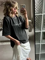 Oymimi Fashion White Lace Skirts For Woman Casual High Waisted Loose Skirts Streetwear Elegant Solid Ankle-Length Skirts Female - Image 3