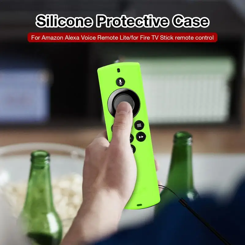 Silicone Case for Amazon Alexa Voice Remote Lite/Fire TV Remote Control Shockproof Anti-Slip Replacement Protective Cover Case for Silicone Remote Case Silicone Remote Cover Silicone Remote Sleeve Remote Controller Cover Silicone Case Protector