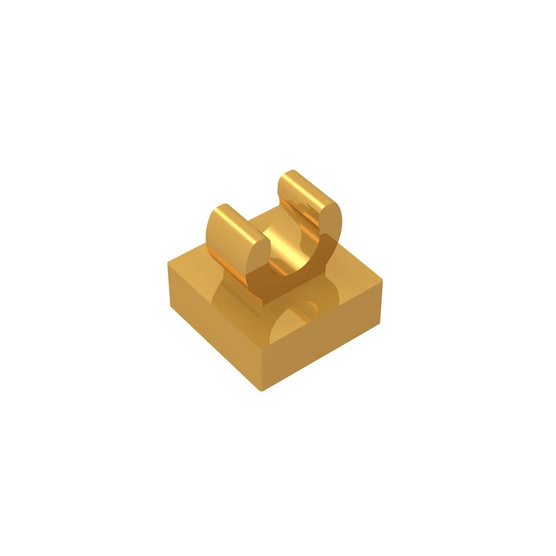 Gobricks 10Pcs 15712 타일 특수 벽돌 1x1 클립 부품 둥근 가장자리 빌딩 블록 어린이를위한 교체 가능한 입자 두뇌 장난감