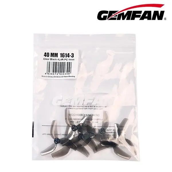 Hélices Gemfan 1614-3 PC pour drones FPV micro (lot de 4)