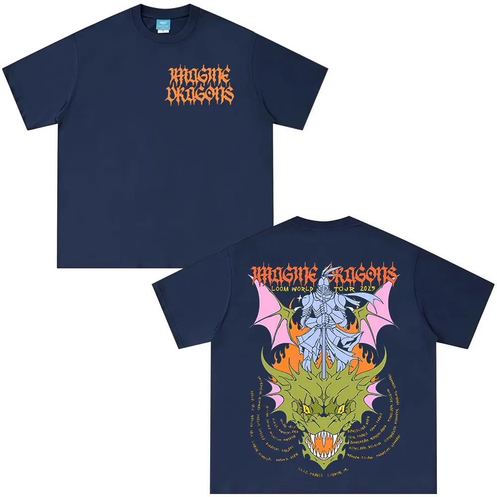 Imagine Dragons Band Loom World Tour 2025 T Shirt Homens Mulheres