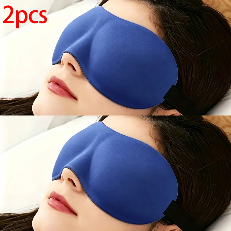 3D Blackout Eye Mask - Skin Friendly, Breathable Sleep Aid for Yoga, Travel, and Napping