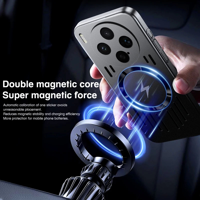 Sleek Heat-Dissipating Magnetic Phone Case with Wireless Charging Capability