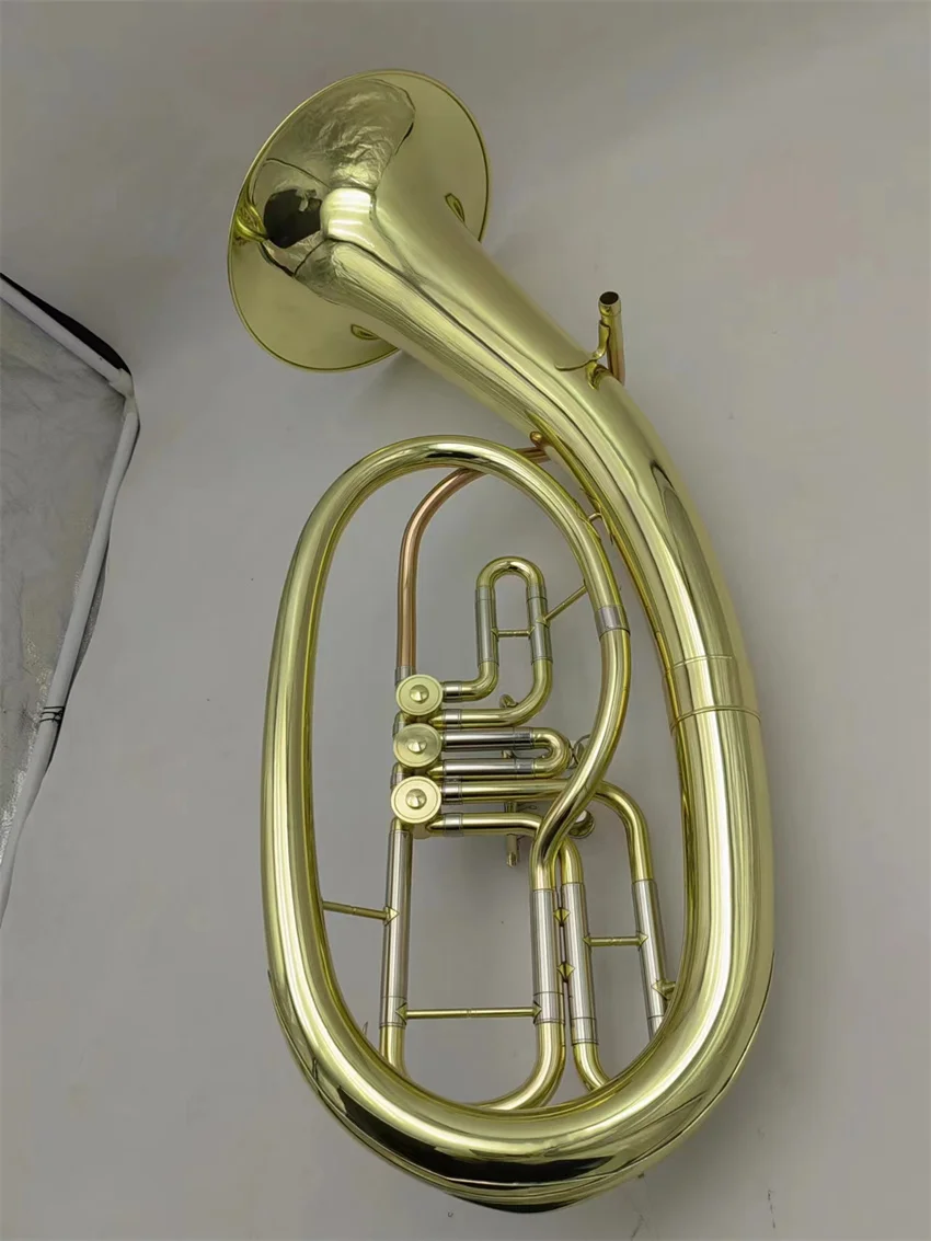 Professional Tenor Horn B-Flat Three Flat Keys Euphonium Beautiful Gold high-quality tone jazz instrument trumpet