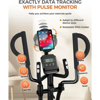 pooboo Elliptical Machine, Elliptical Exercise Machine with 16-Level Resistance&Hyper-Quiet Magnetic Driving System 4
