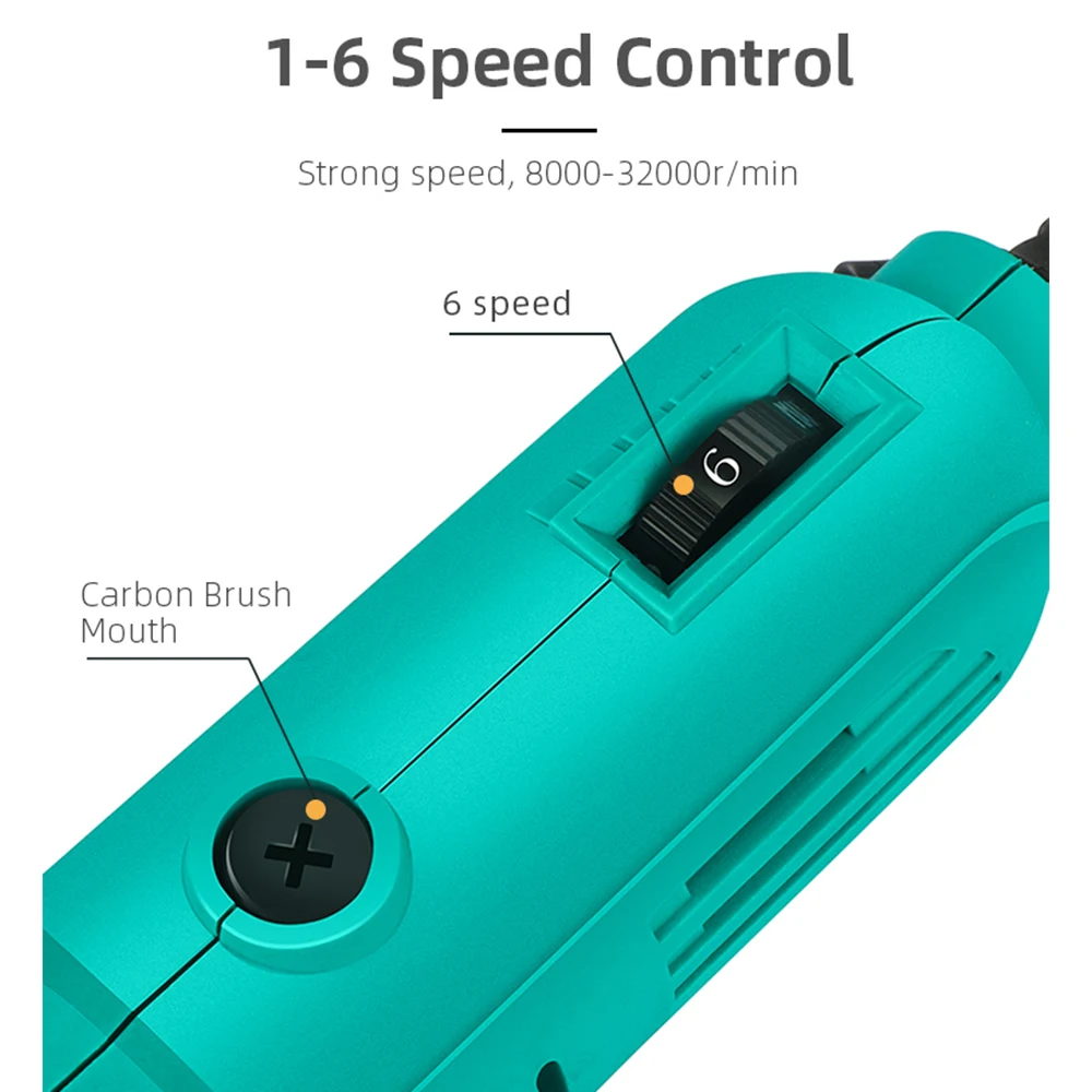 Electric Mini Drill Grinder Engraver Polisher 110V/220V Mini Rotary Tool with Dremel Accessories Variable Speed Power Tool 5