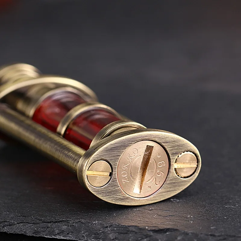 Retro Creativity Kerosene Lighter with Clear Tank, Grinding Wheel Metal Lighters for Smoking, Men Father Birthday Gifts Gadgets