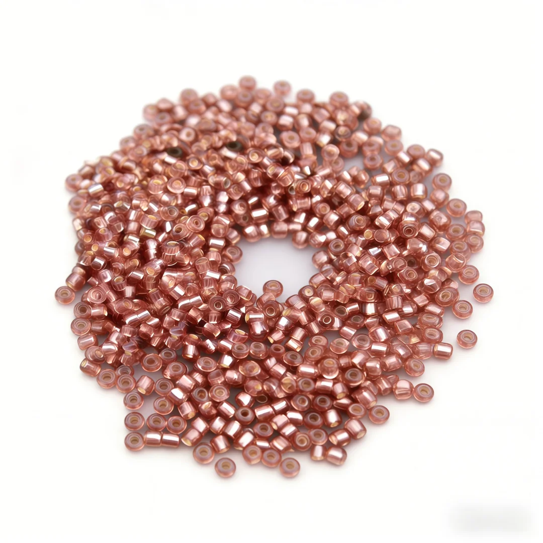 High-Quality Silver Core Glass Rice Beads for Handmade DIY Projects