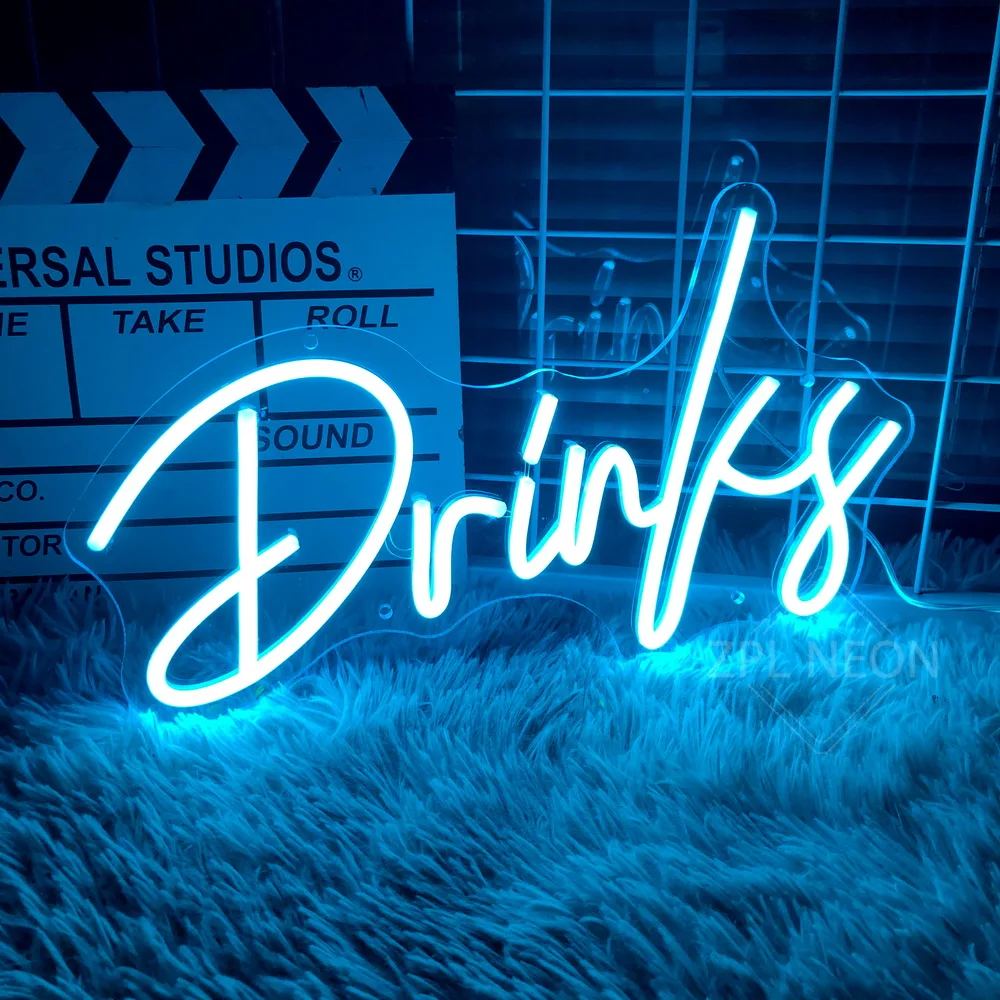 Drink Neon Sign Wedding Party Decor Home Bar Club Pub Neon Light Up Sign Room Decor Wall Neon LED Sign Canteen Cafe Restaurant wireless water dispenser mini barreled water electric pump usb charge portable automatic water bottle pump home drink dispenser