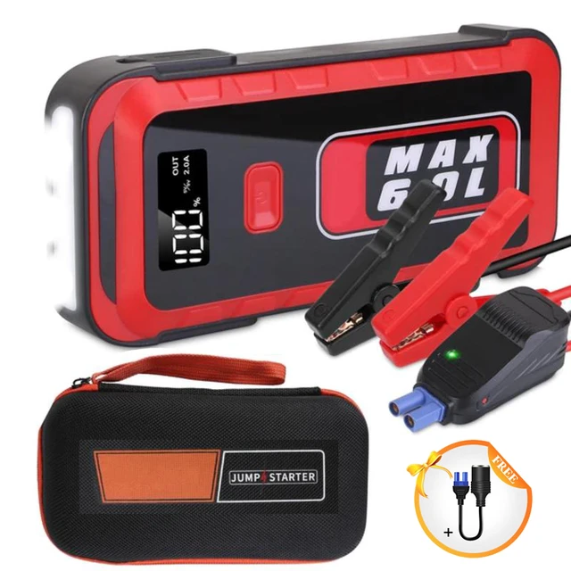 Arrancador de batería de coche de 1200A, dispositivo de arranque de  emergencia, Cables, cargador portátil, potenciador de batería, Clips  inteligentes Buster Jumper - AliExpress